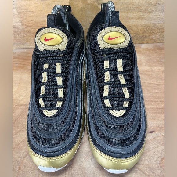 Nike Air Max 97 QS B-Sides RETRO Womens Size 7.5 Shoes Sneakers Metallic Gold - Picture 3 of 11